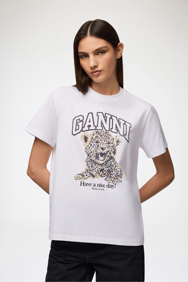 BASIC JERSEY LEOPARD RELAXED T-SHIRT