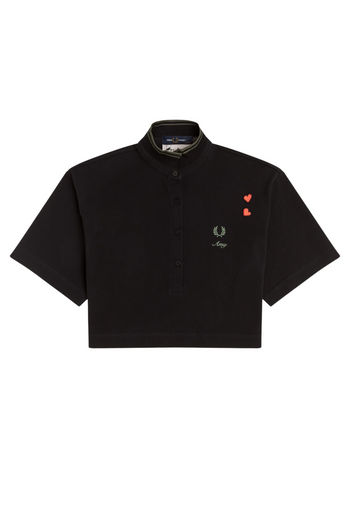 FRED PERRY CROPPED PIQUE SHIRT