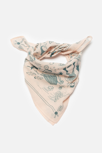 INGRID BANDANA DEEP SEA DOODLE PINK