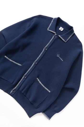 BLANKET STITCH CARDIGAN