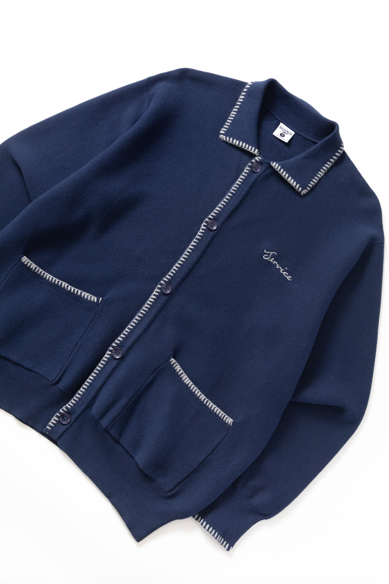 BLANKET STITCH CARDIGAN