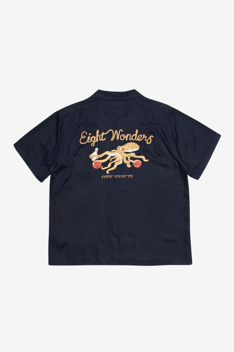 ARTHUR BOWLING SHIRT 8 WONDERS NAVY