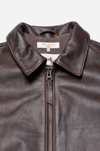 EDDY RIDER LEATHER JACKET BROWN