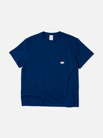 NUDIE LEFFE POCKET TEE FRENCH BLUE
