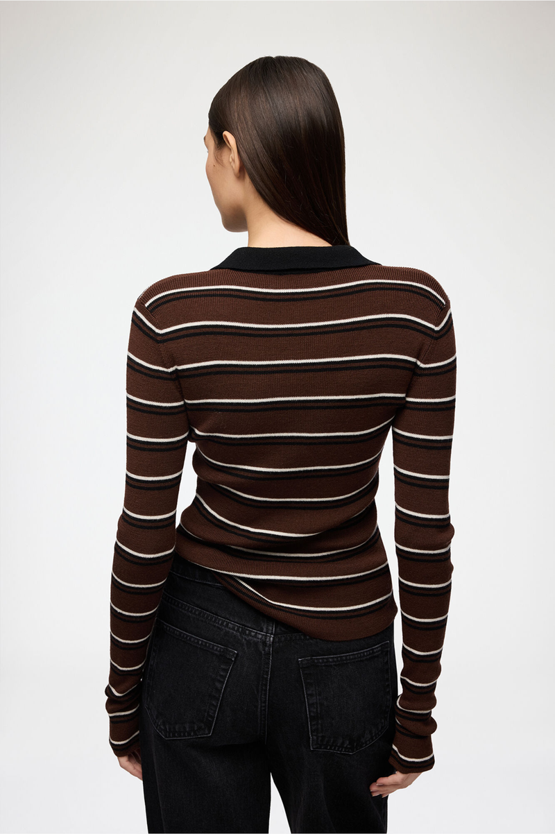 MINI RIBBED MERINO POLO