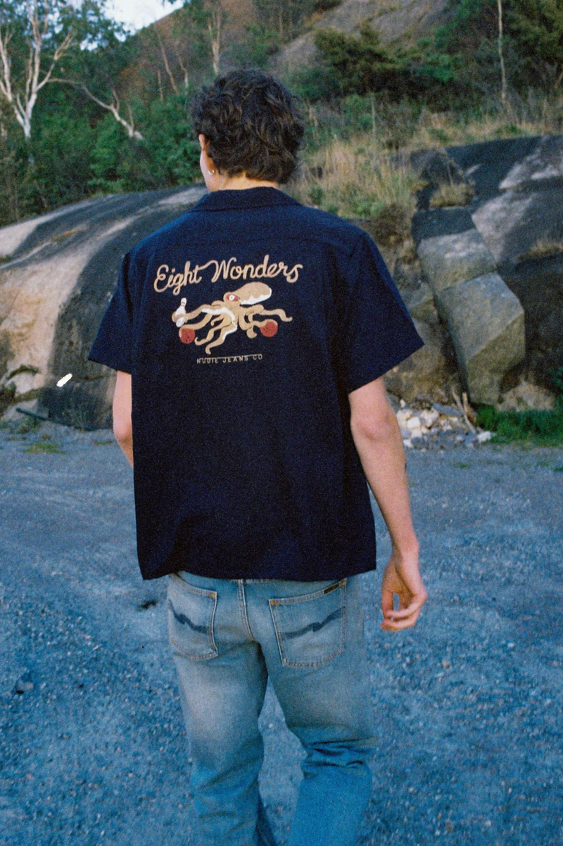 ARTHUR BOWLING SHIRT 8 WONDERS NAVY