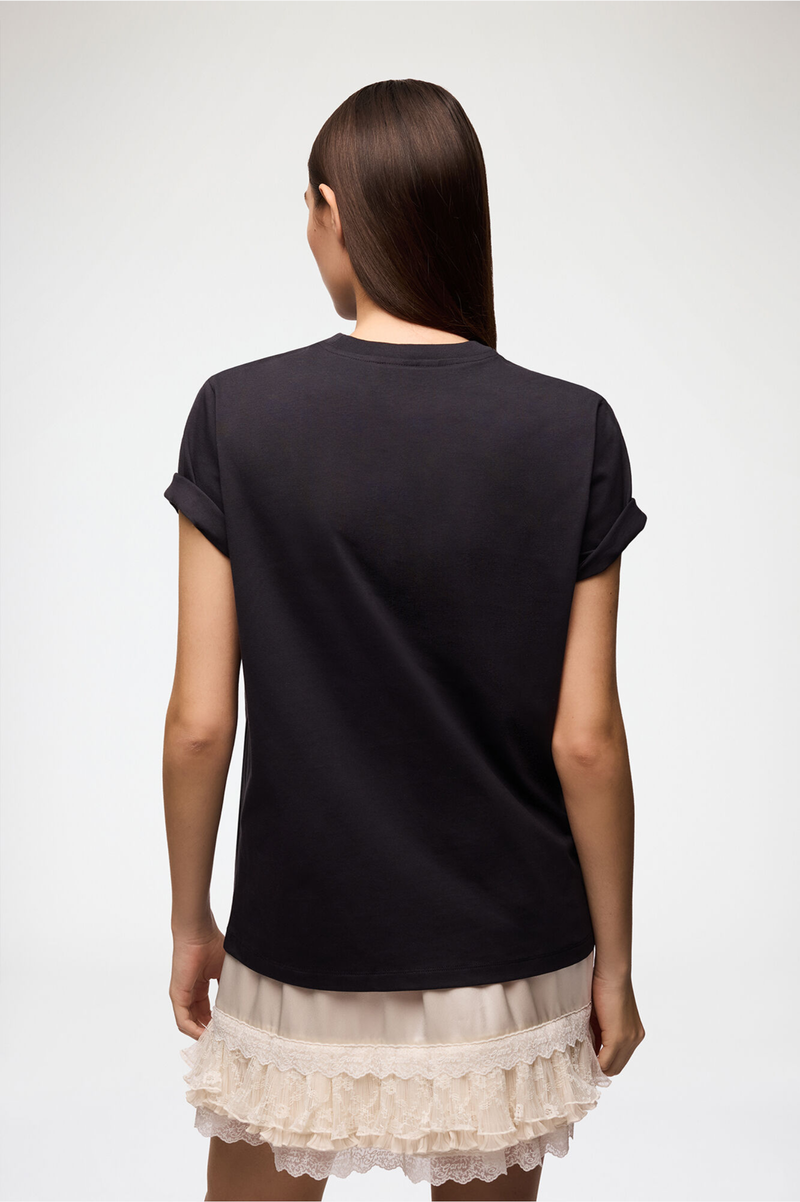 BASIC COTTON RELAXED T-SHIRT TEDDY MUSHROOMS