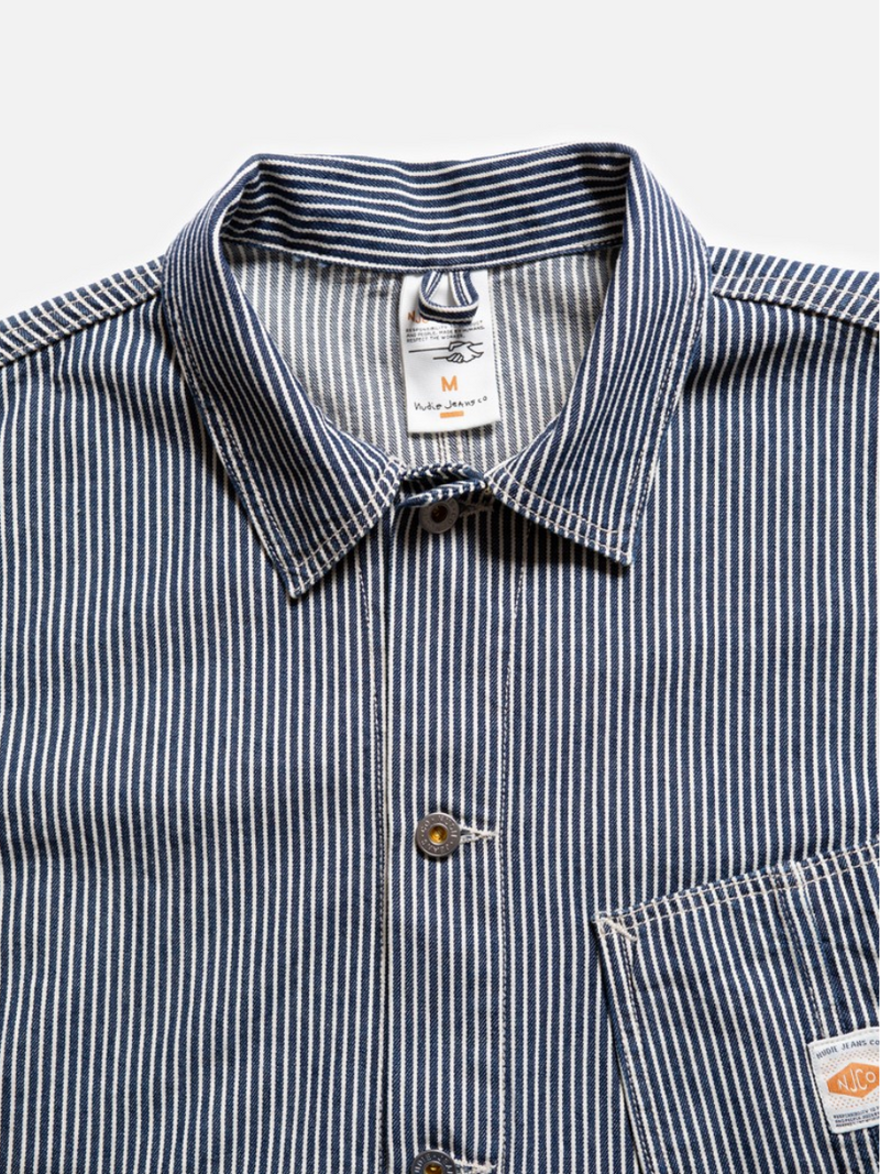 HOWIE HICKORY CHORE JACKET BLUE OFFWHITE 707