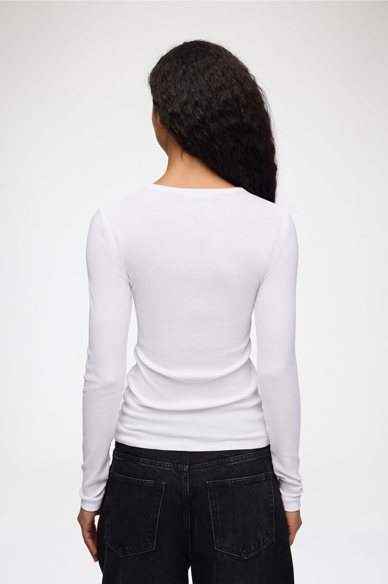 SOFT COTTON RIB LONGSLEEVE TOP