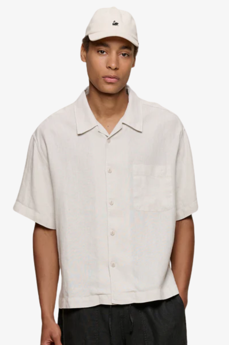 SHIRT03LI LINEN BOWLING SHORT SLEEVE SHIRT