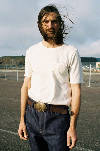 WESTERN BUCKLE BELT DARK BROWN