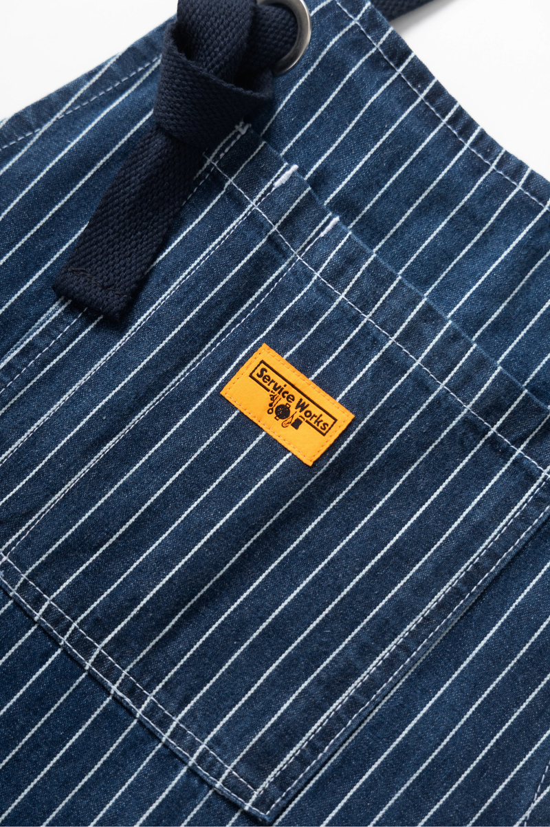PINSTRIPE DENIM APRON