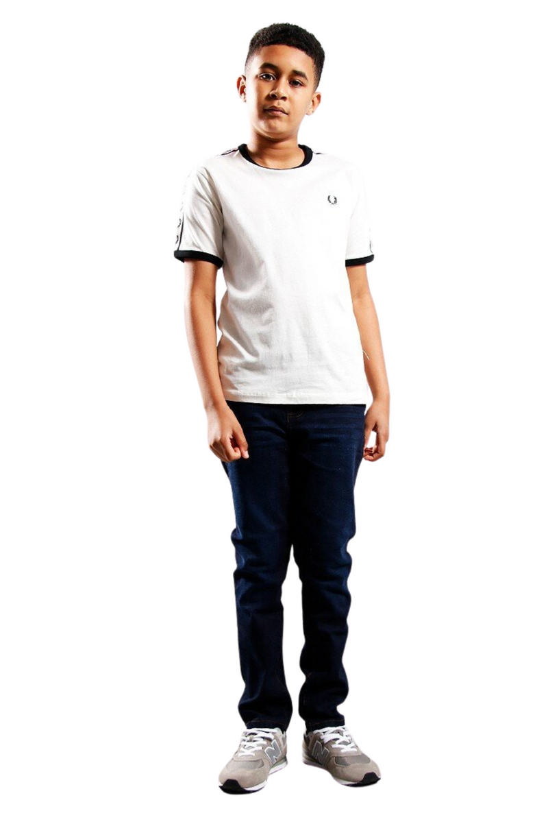 KIDS FRED PERRY TAPED RINGER T-SHIRT