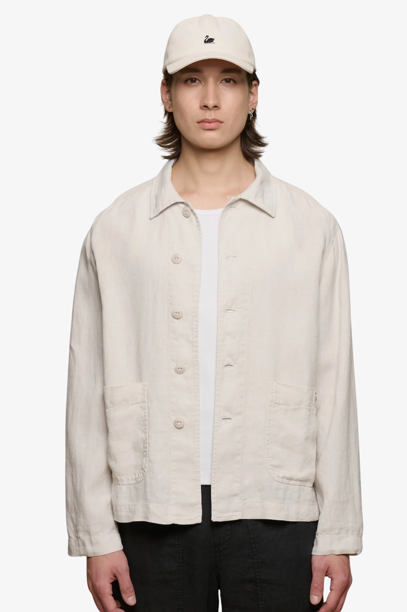 JKT08 CROPPED WORKER'S LINEN JACKET