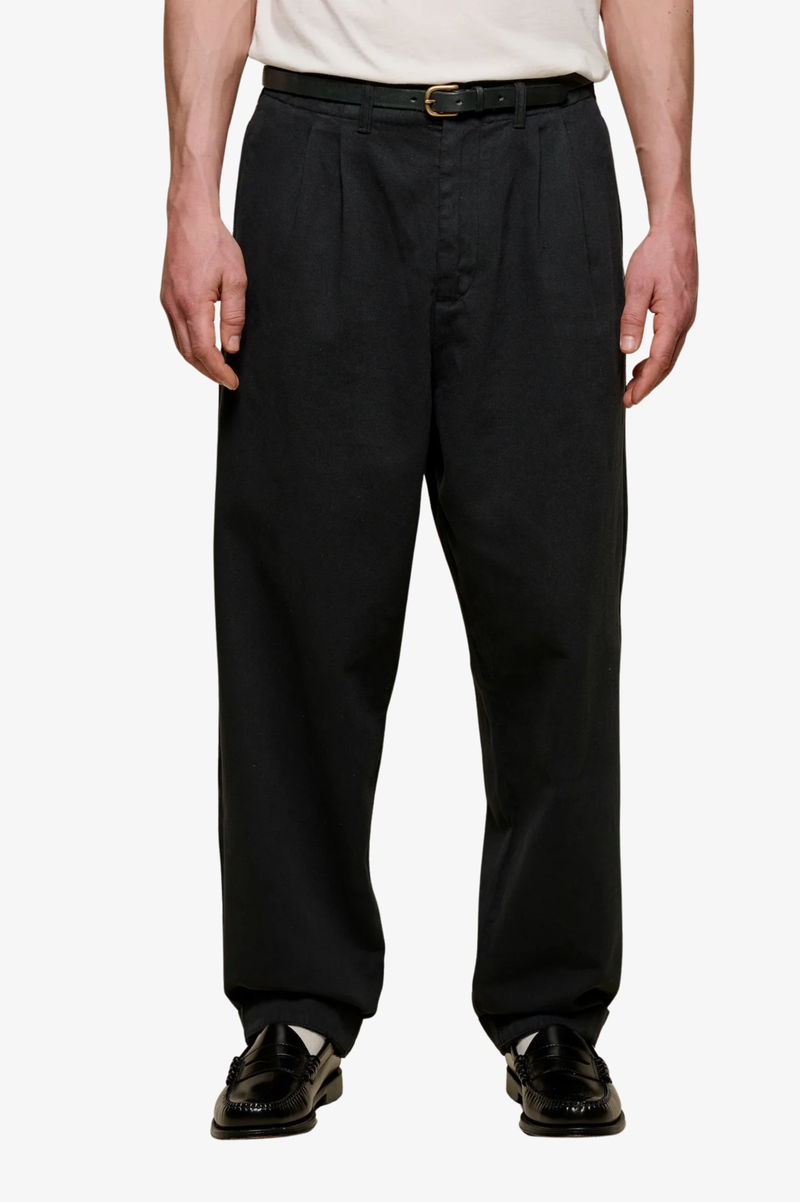 RIDER01T PLEATED TWILL PANTS