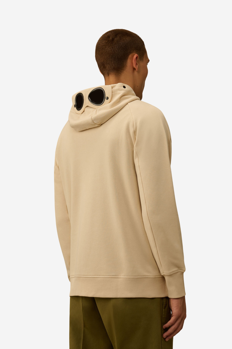 DIAGONAL RAISED FLEECE GOGGLE SWEATSHIRT