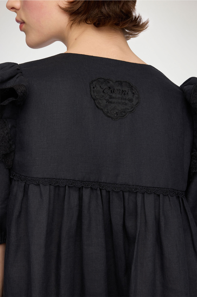 LIGHT LINEN ANGEL MINI DRESS