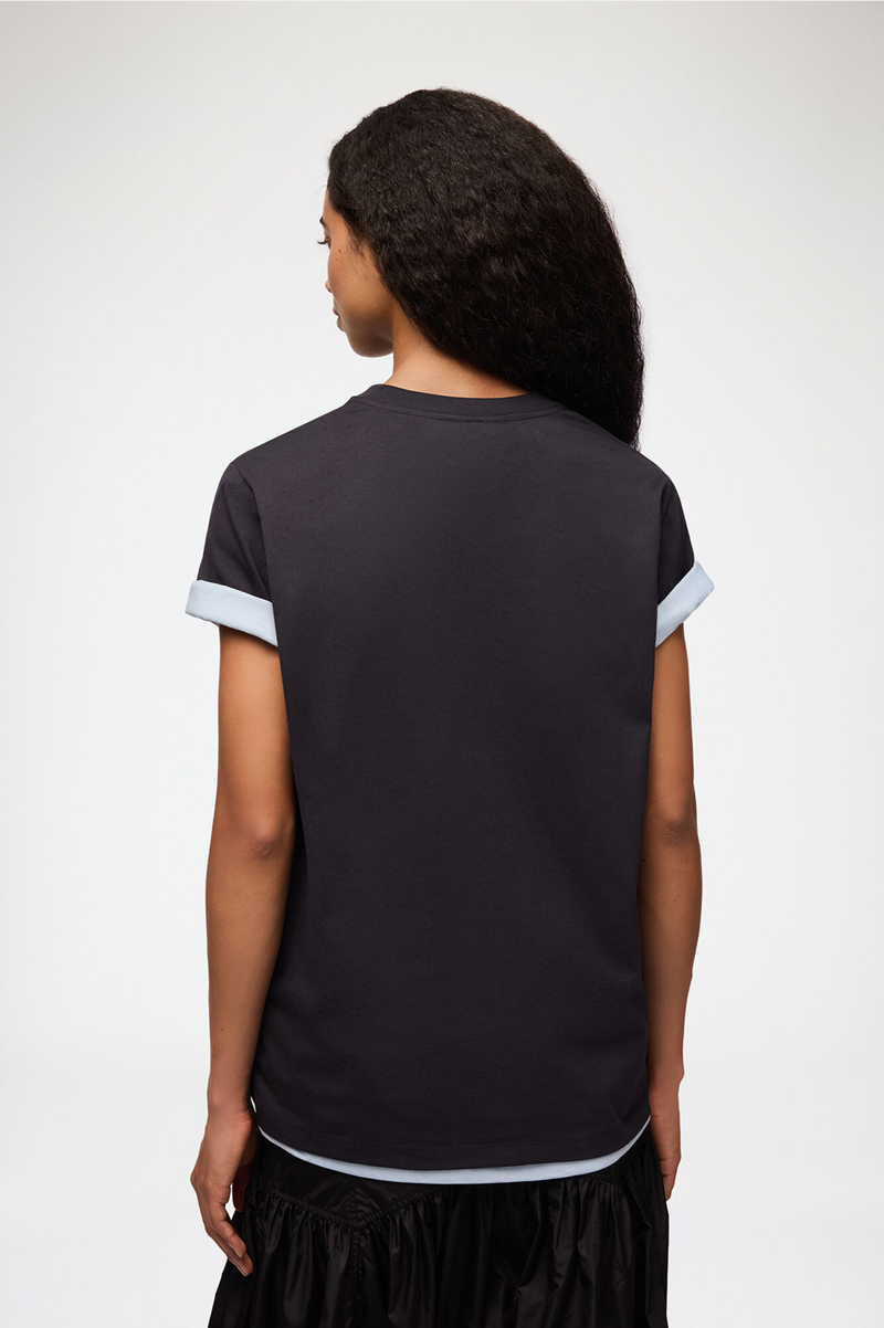 BASIC COTTON RELAXED T-SHIRT FLOWER PRINT
