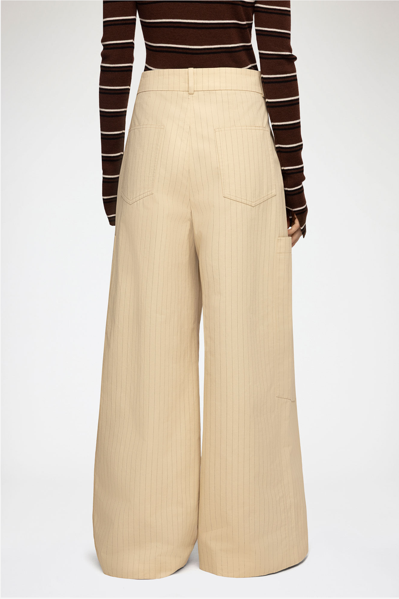 NATURAL SUITING STRIPE BAGGY CARGO