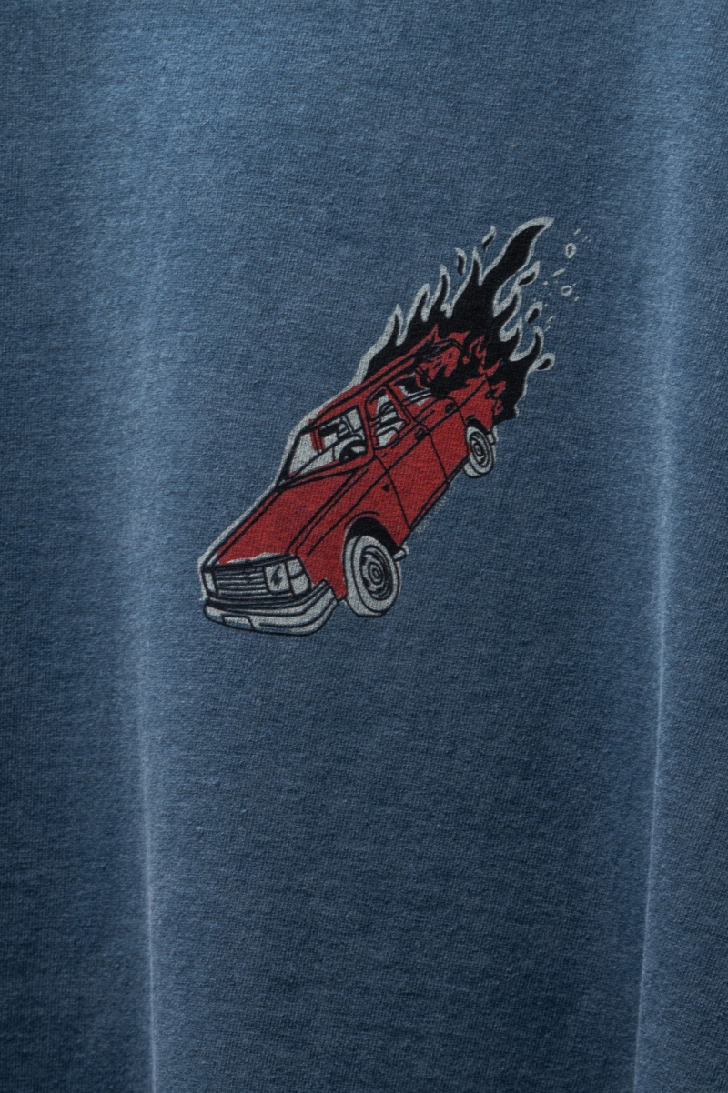 ROY BASEMENT TRACKS T-SHIRT BLUE