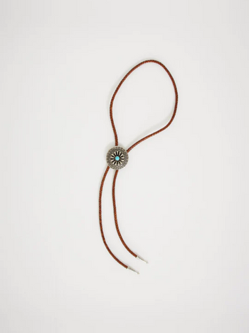 NISSE BOLO TIE TURQOUISE TOFFEE BROWN