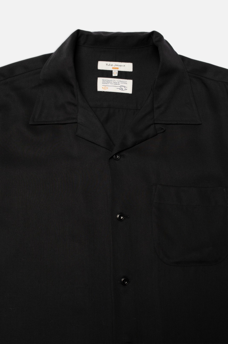 ARTHUR BOWLING SHIRT SAFTEY PI  BLACK