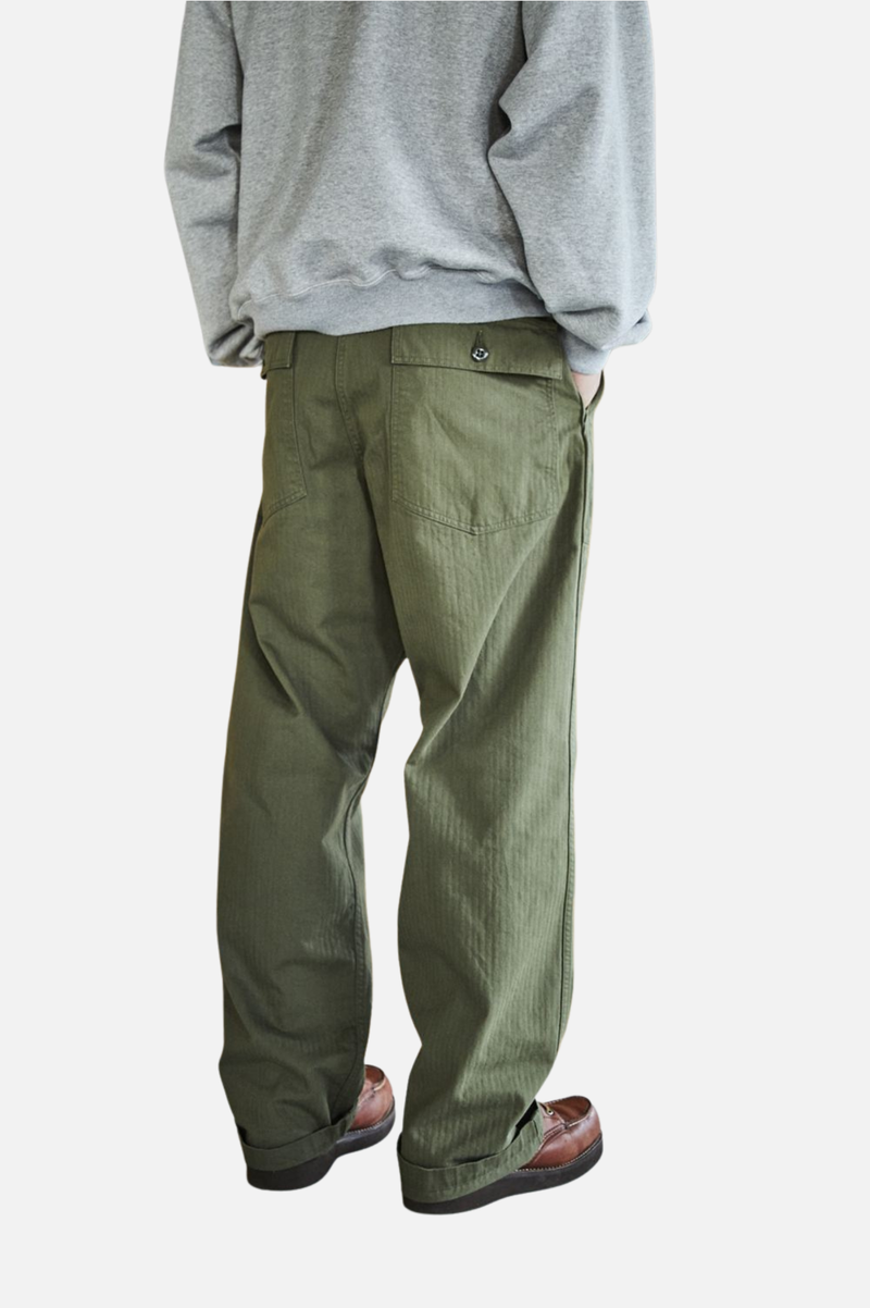 HERRINGBONE VINTAGE FIT FATIGUE PANTS