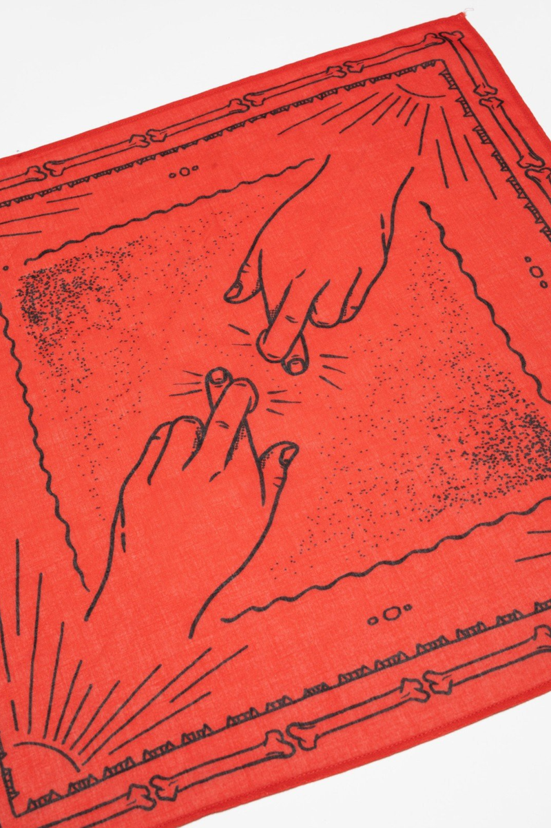 INGRID BANDANA DOUBLE CROSS RED