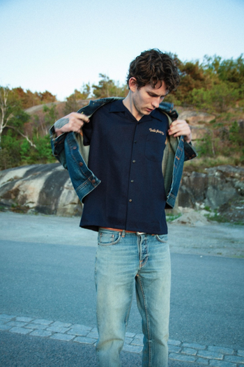 ARTHUR BOWLING SHIRT 8 WONDERS NAVY