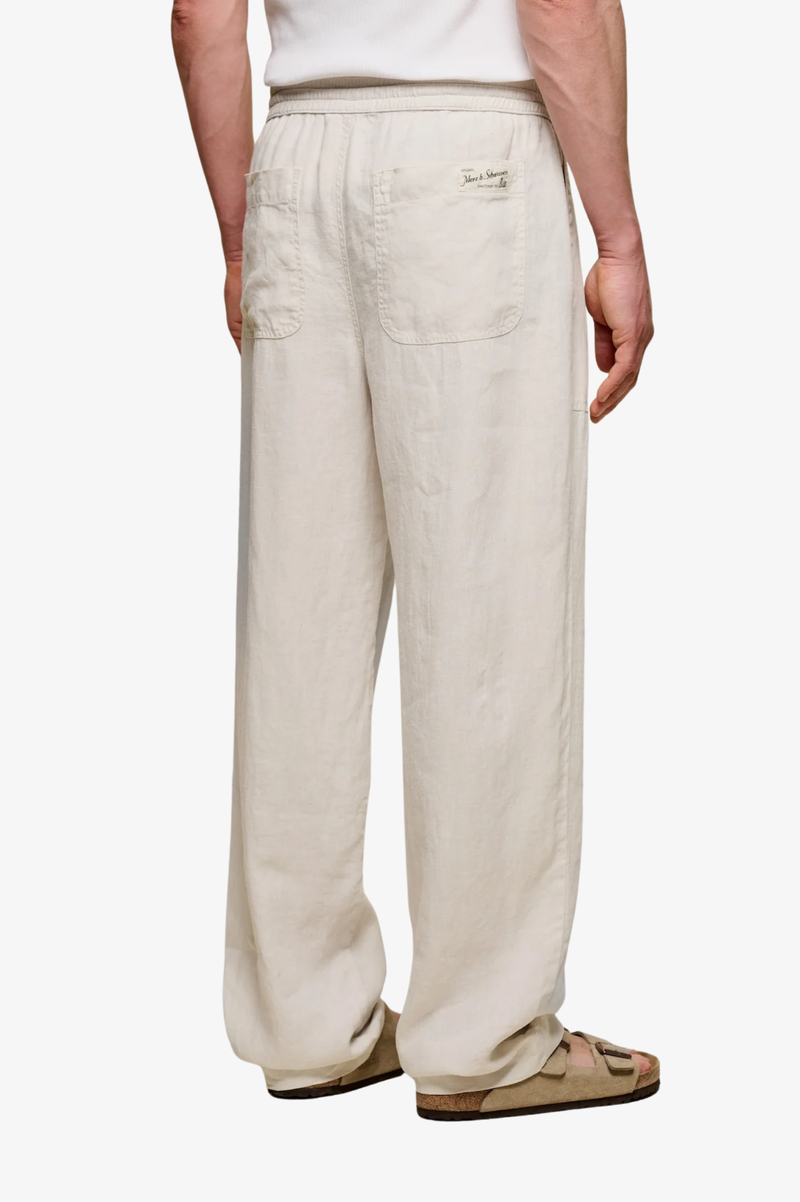 PANTS05 WORKERS'S LINEN DRAWSTRING PANTS