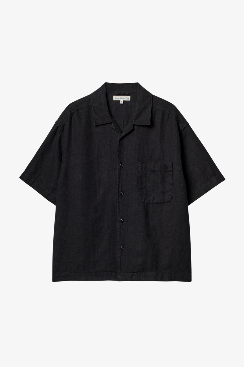 SHIRT03LI LINEN BOWLING SHORT SLEEVE SHIRT