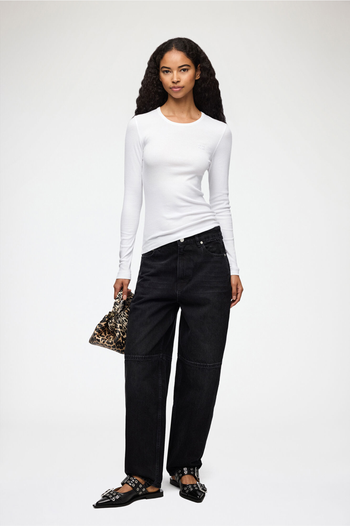 SOFT COTTON RIB LONGSLEEVE TOP