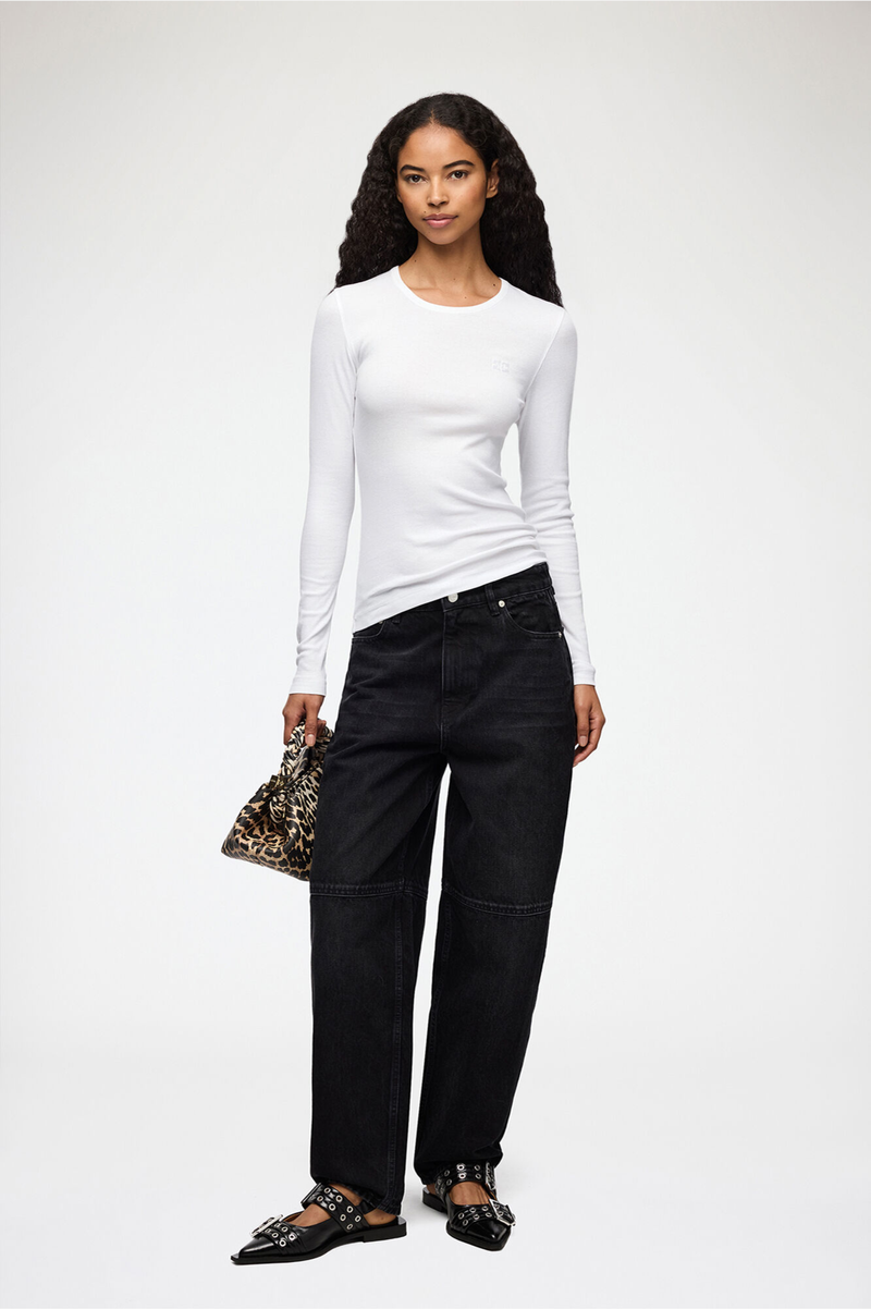 SOFT COTTON RIB LONGSLEEVE TOP
