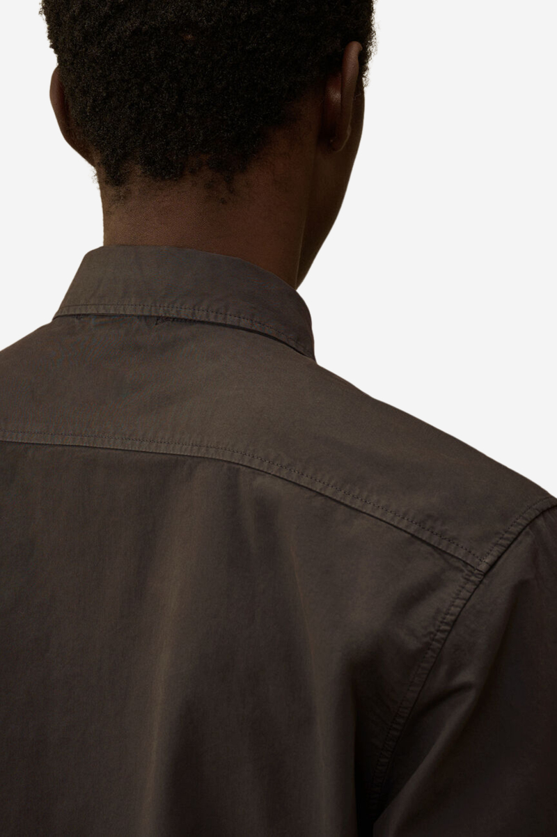 ORGANIC GABARDINE LONGSLEEVE BUTTON SHIRT