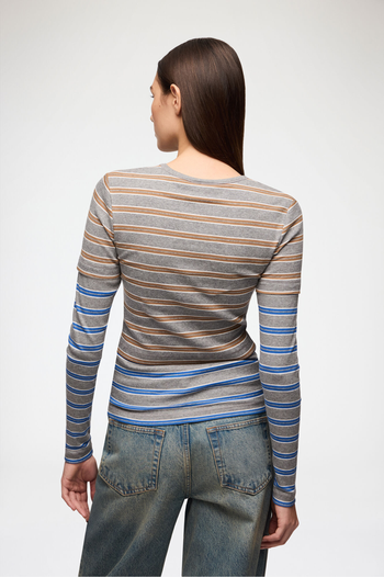 SOFT COTTON RIB LONG SLEEVE DOUBLE LAYER