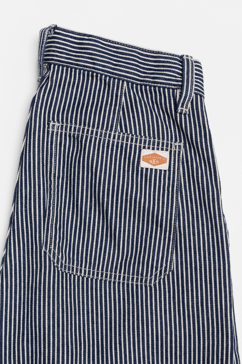 INEZ STRIPED PANTS  BLUE/OFFWHITE