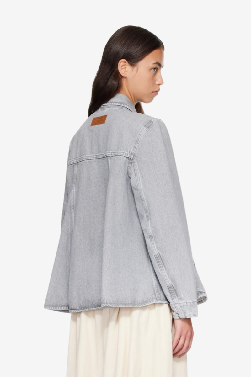 RIGID DENIM A-LINE OVERSHIRT