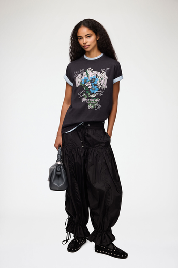 BASIC COTTON RELAXED T-SHIRT FLOWER PRINT