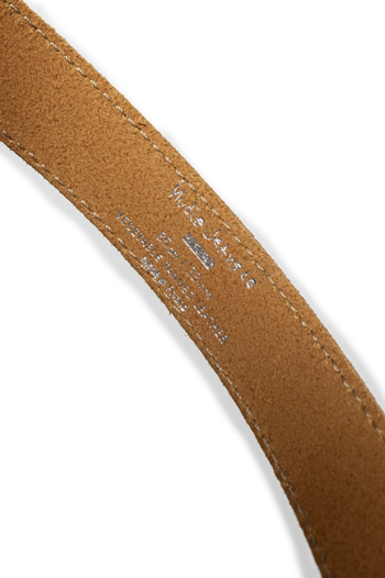 WESTERN SUEDE SILVER BELT  TOBACCO