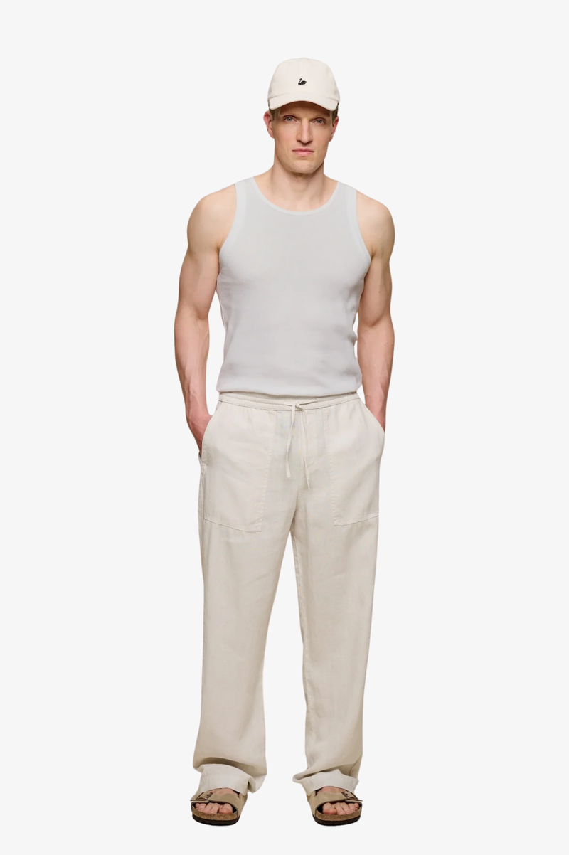 PANTS05 WORKERS'S LINEN DRAWSTRING PANTS