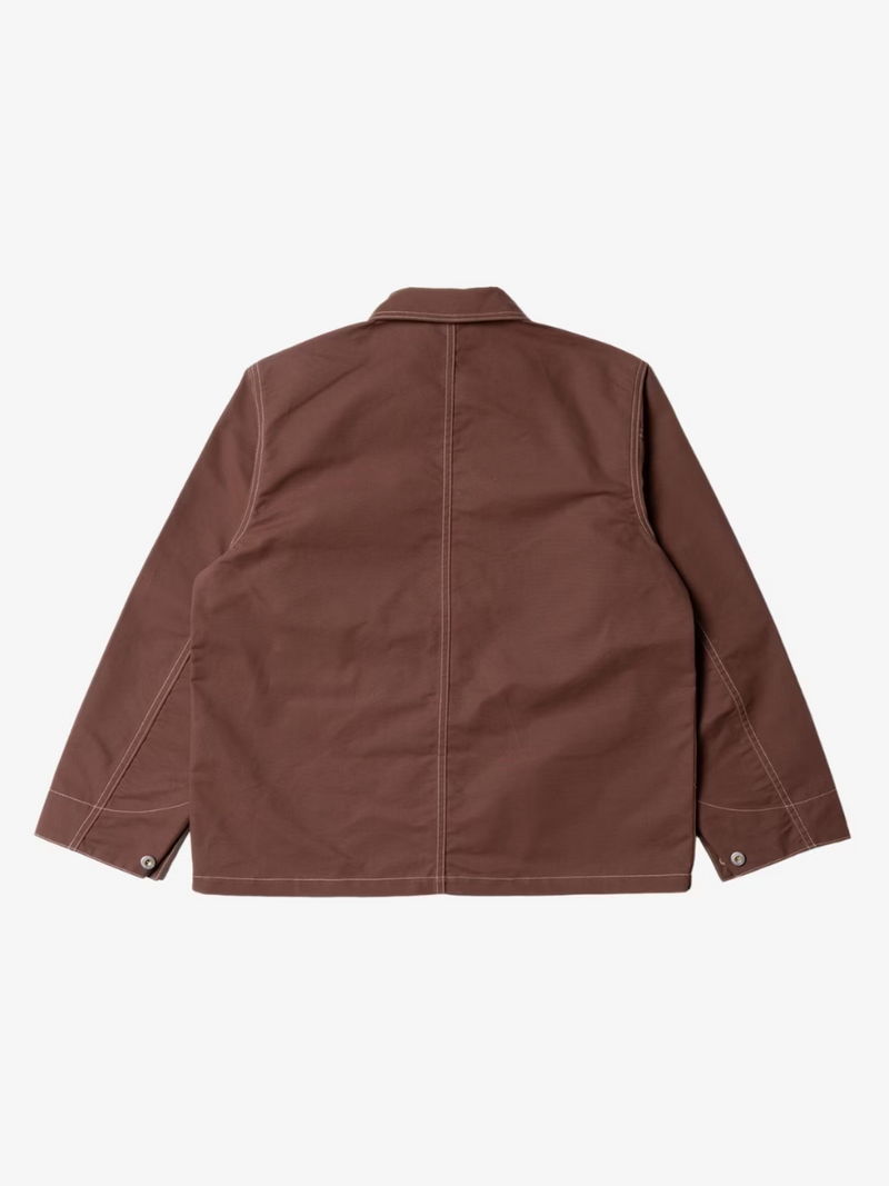 HOWIE WAXED CHORE JACKET BROWN