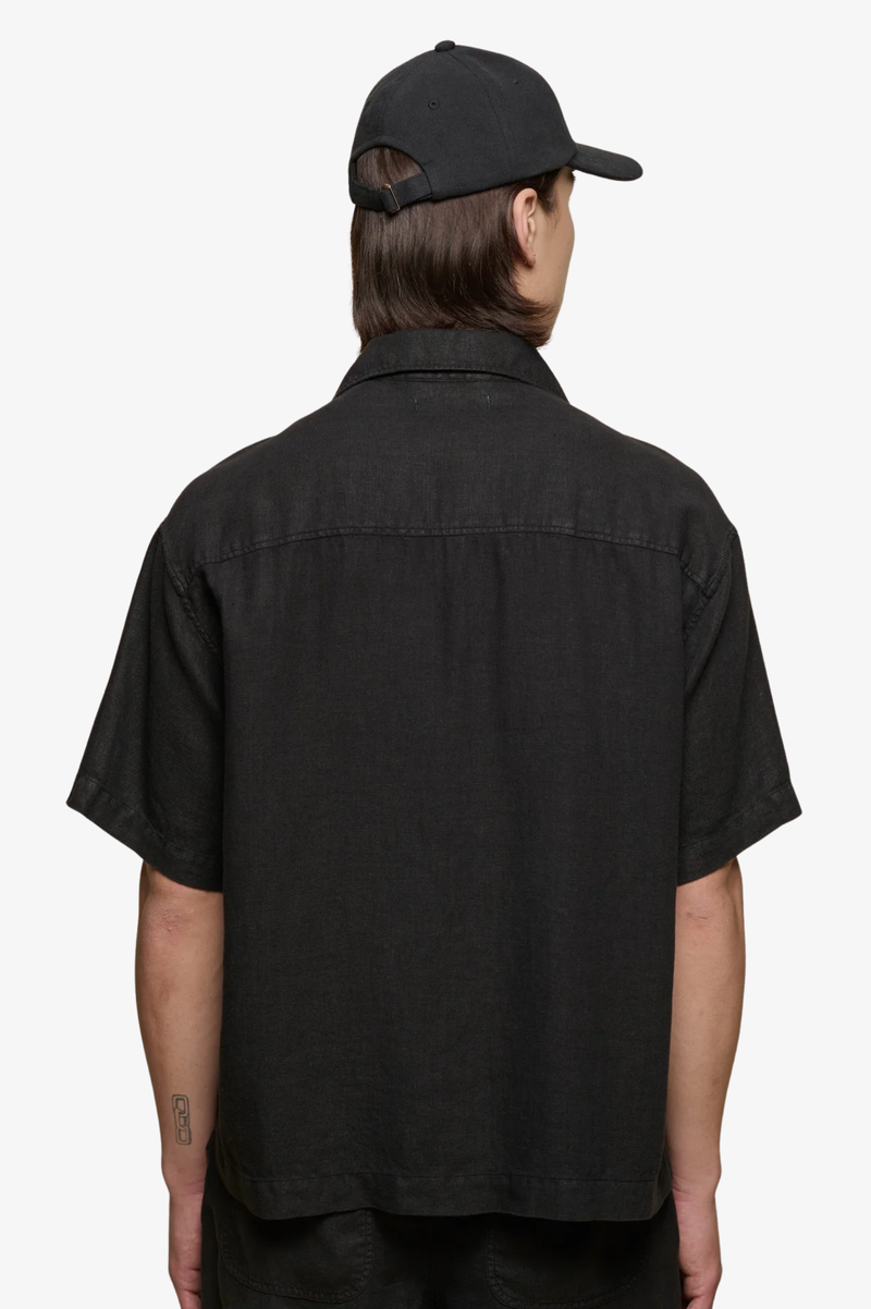 SHIRT03LI LINEN BOWLING SHORT SLEEVE SHIRT