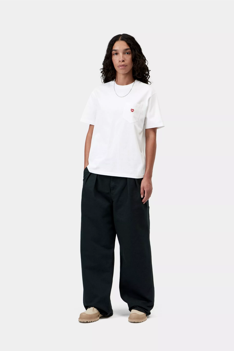 W' S/S POCKET SMALL HEART T-SHIRT