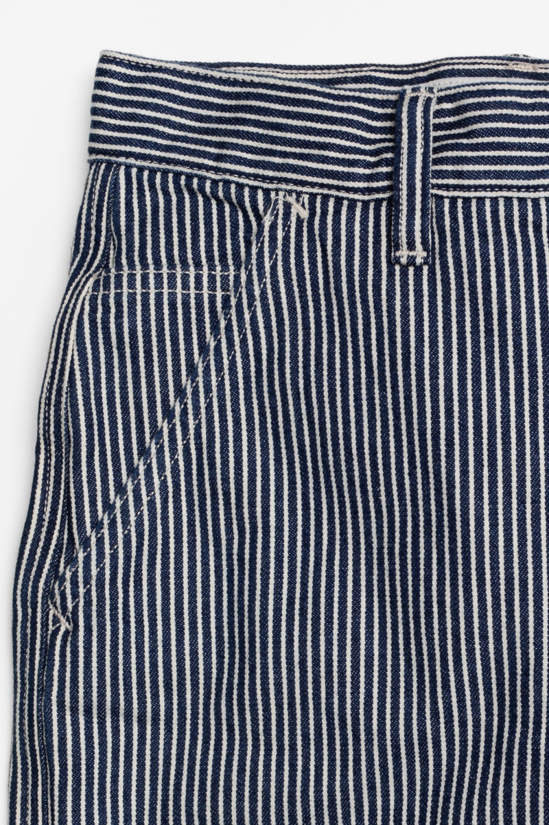 INEZ STRIPED PANTS  BLUE/OFFWHITE