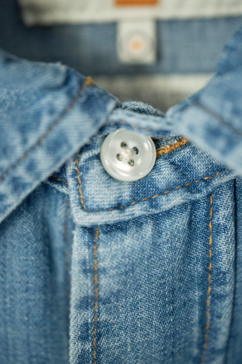 GUNNAR LIGHT USED DENIM SHIRT LIGHT BLUE