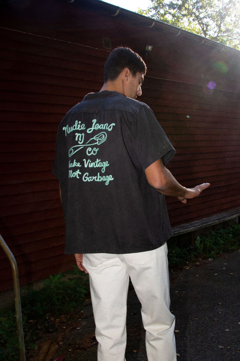 ARTHUR BOWLING SHIRT SAFTEY PI  BLACK