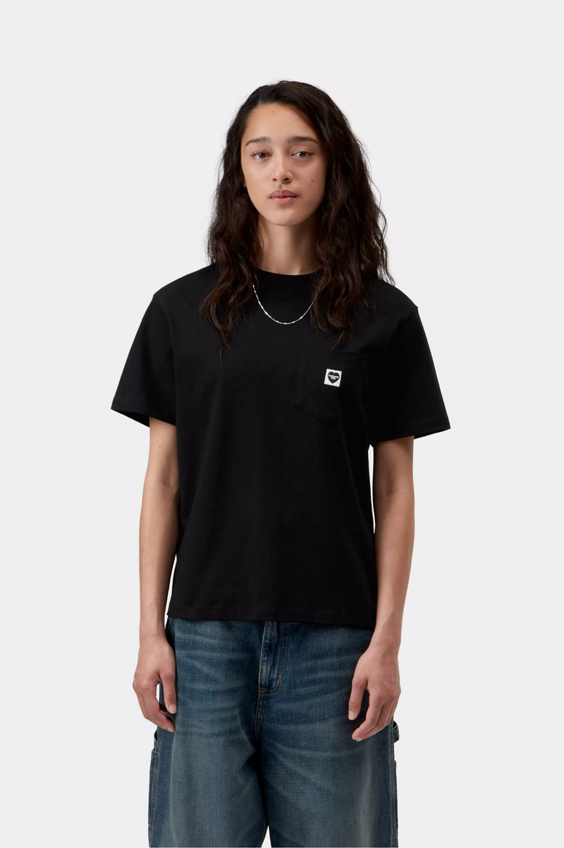 W' S/S POCKET SMALL HEART T-SHIRT