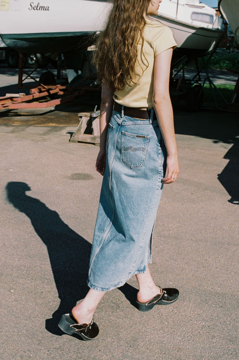 ANNA DENIM SKIRT DESERT LIGHT BLUE