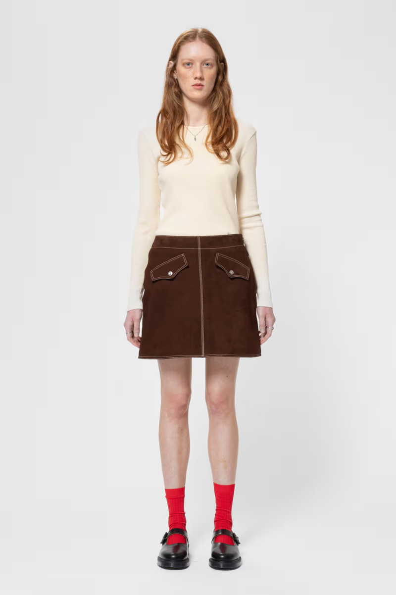ELVY WESTERN SUEDE SKIRT