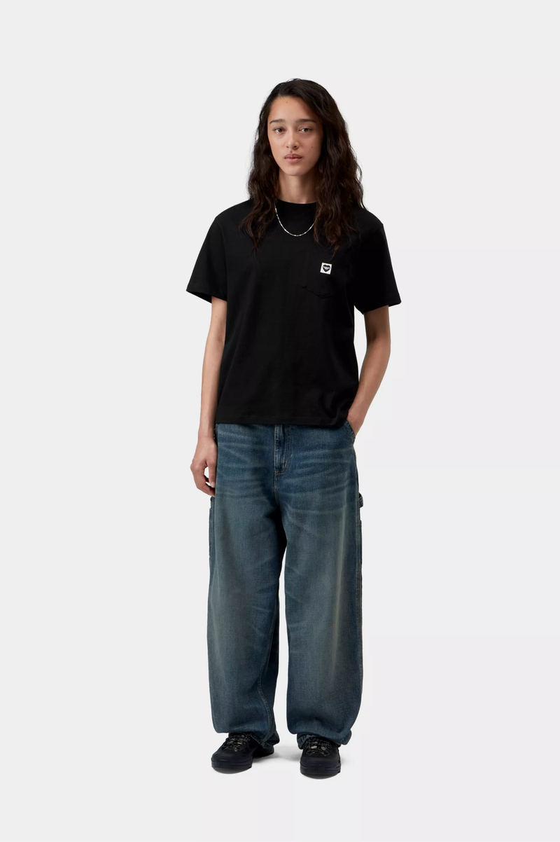W' S/S POCKET SMALL HEART T-SHIRT